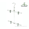 Chrome metal bikini hanger with clips